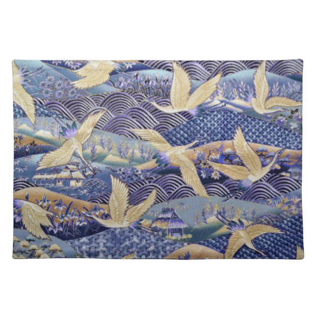 Japanese Crane Custom Cloth Placemat (Front)