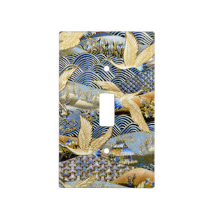 Japanese Crane Custom Light Switch Cover