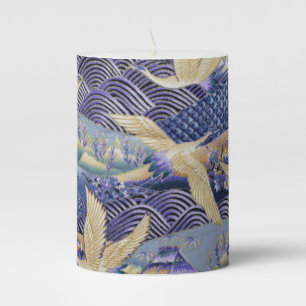 Japanese Crane Custom Pillar Candle