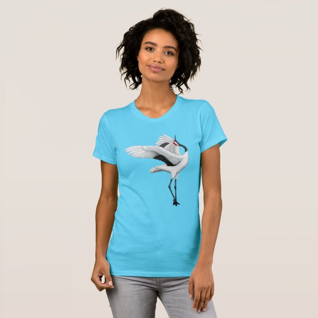 Japanese Crane Dance Women's Jersey T-Shirt (Front Full)