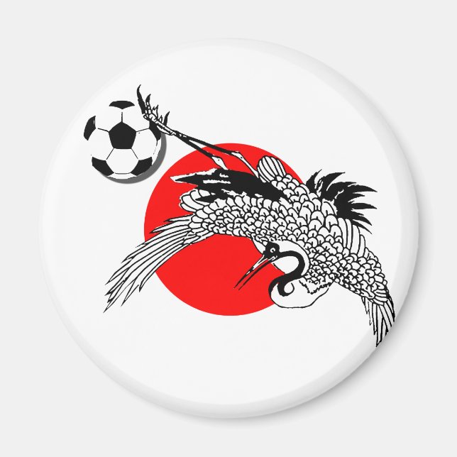 Japanese Crane flag of Japan Magnet (Front)
