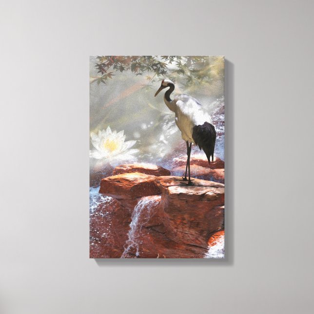 Japanese Crane “Longevity” Canvas Print (Front)