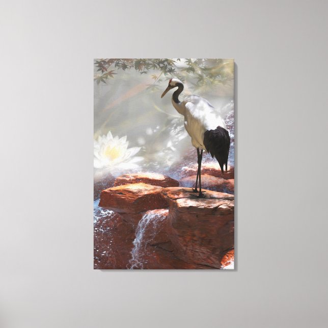 Japanese Crane “Longevity” Canvas Print (Front)