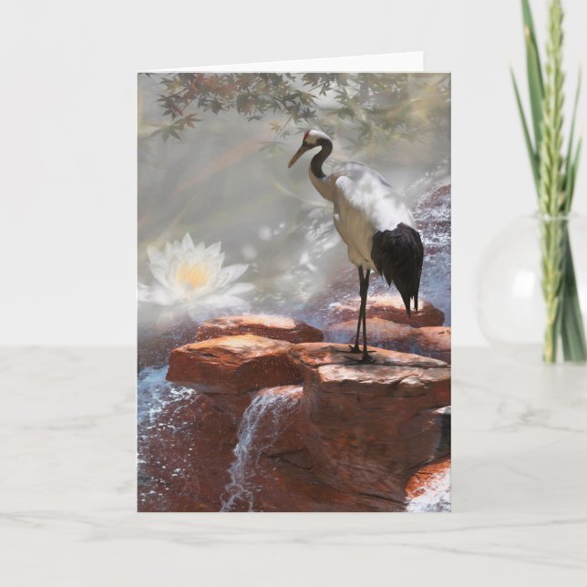 Japanese Crane “Longevity” Card (Front)