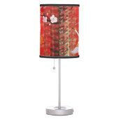 Japanese crane sun Japan sakura red painting Table Lamp (Right)