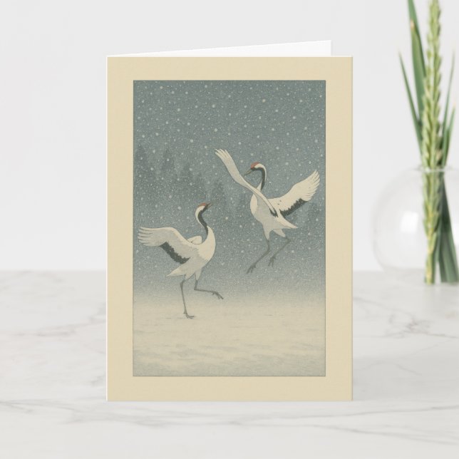 Japanese Cranes - Christmas Card (Front)