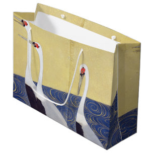 Japanese Cranes (detail), Kiitsu Large Gift Bag