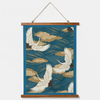 Japanese Cranes Hanging Tapestry