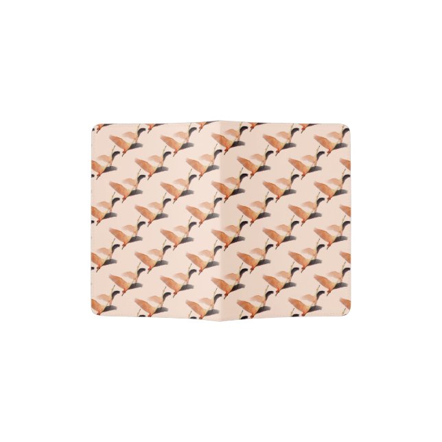 Japanese cranes passport holder (Opened)