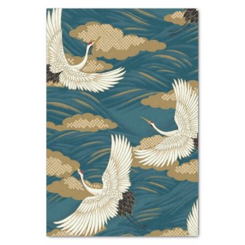 Japanese Cranes Tissue Paper by Wagaraya at Zazzle