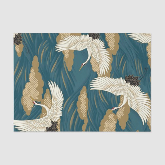 Japanese Cranes Tissue Paper (Front)