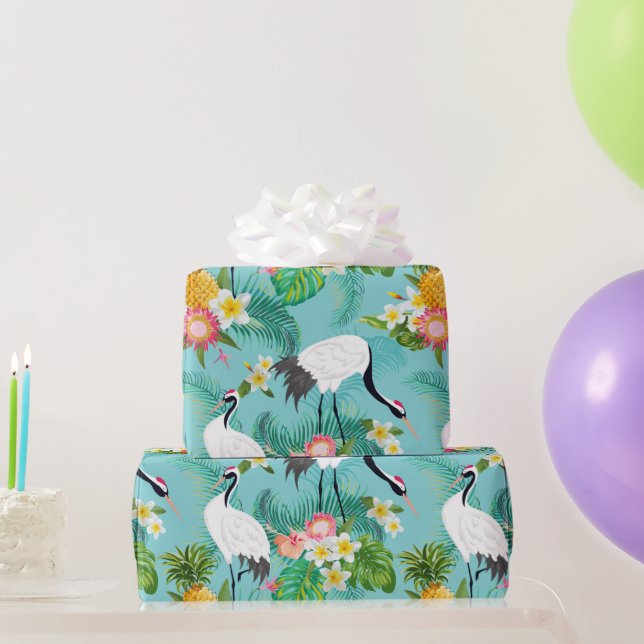 Japanese Cranes  Wrapping Paper (Party Gifts)