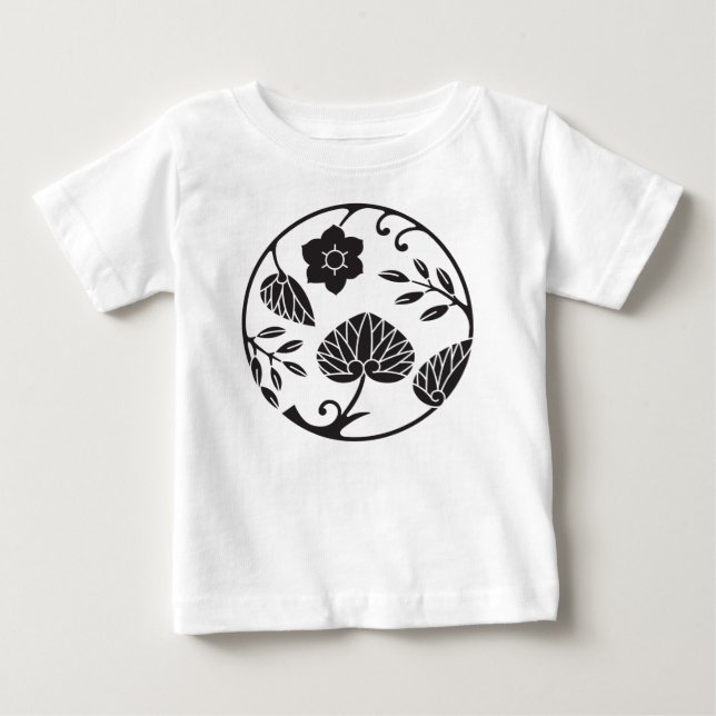 Japanese Crest 0048 - flowers and leaves Baby T-Shirt (Front)