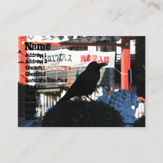 Japanese Crow Business Card (Front)