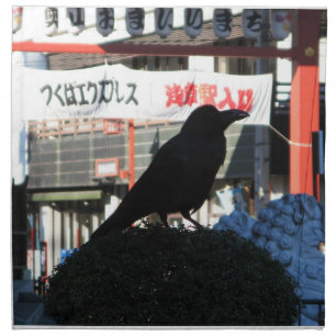 Japanese Crow Cloth Napkin