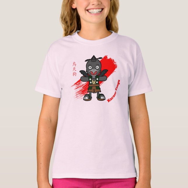 Japanese Crow Tengu Yokai T-Shirt (Front)