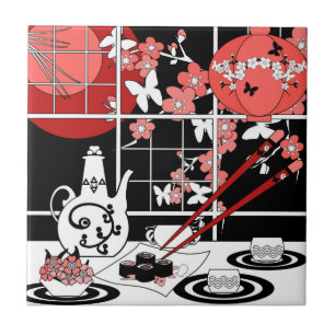 Japanese cuisine ceramic tile