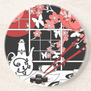Japanese cuisine drink coaster
