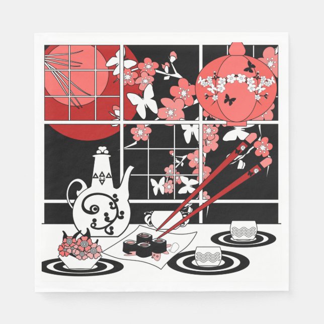 Japanese cuisine napkins (Front)
