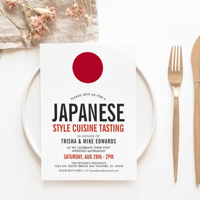 Japanese Cuisine | Party Flag White Invite (Creator Uploaded)