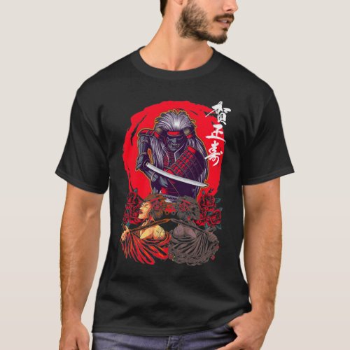 Japanese Culture Death Samurai Warrior Swordsman T_Shirt