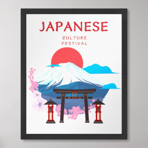 Japanese Culture Festival Art Print – Mount Fuji &