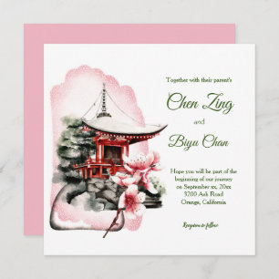 Japanese Custom Wedding Invitation