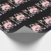 Japanese Cute Axolotl Family Galaxy Anime Wrapping Paper (Corner)