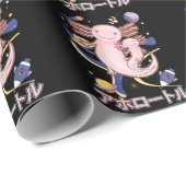 Japanese Cute Axolotl Family Galaxy Anime Wrapping Paper (Roll Corner)