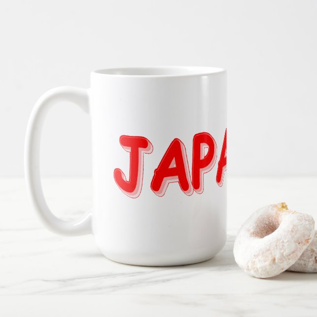 "JAPANESE " Cute Design. Buy Now Coffee Mug (With Donut)