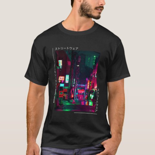 Japanese Cyberpunk Tokyo Streetwear Aesthetic T_Shirt