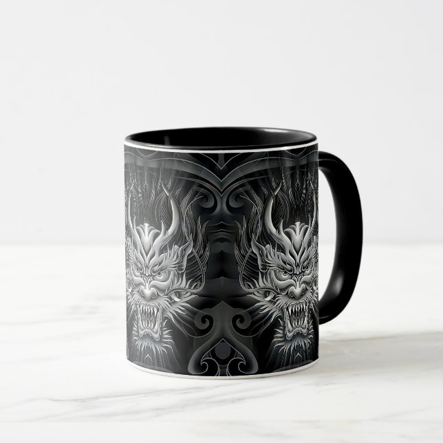 Japanese Dark Samurai Soul Knight Mug (Front Right)