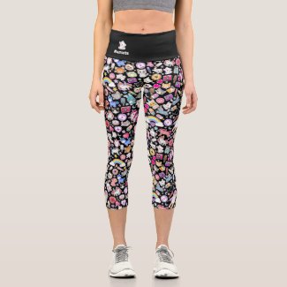 Japanese Decora Kawaii Capri Yoga Leggings