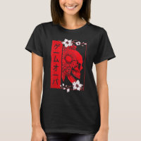 Japanese Demon Face Skull Devil Oni Harajuku Aesth T-Shirt