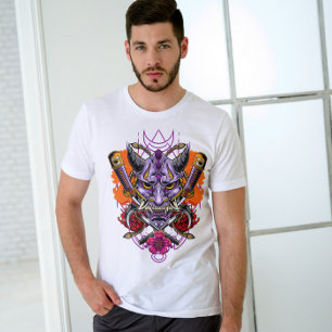 Japanese Demon Hannya Oni Mask T-Shirt
