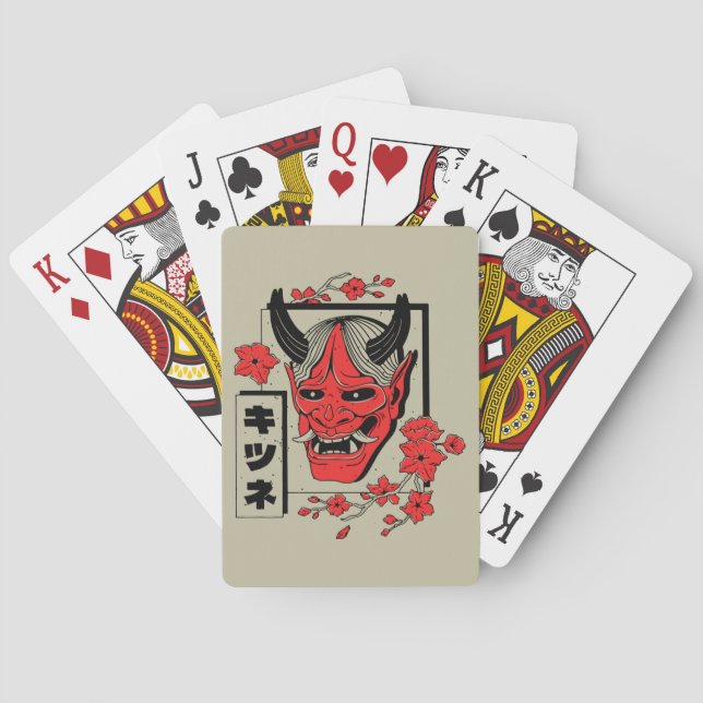 Japanese demon poker cards (Back)
