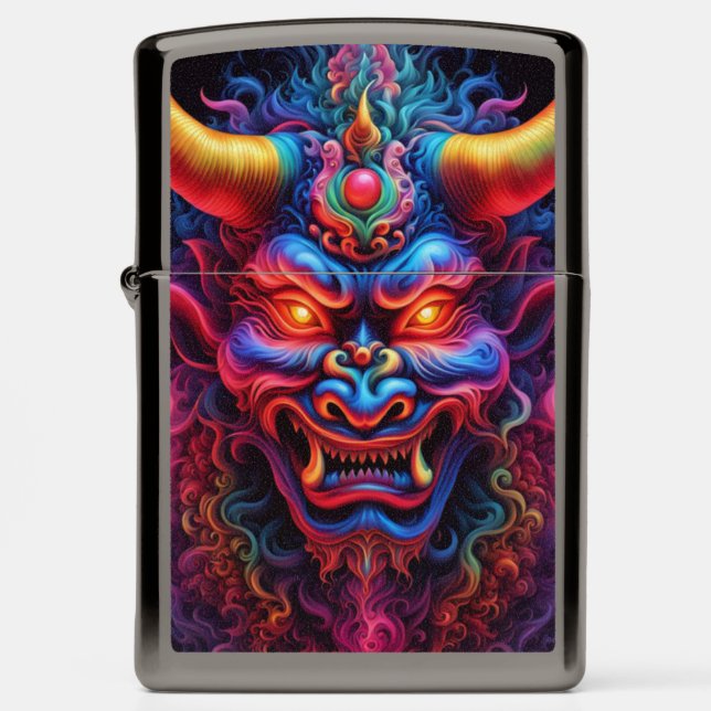Japanese Demon Zippo Lighter (Front)