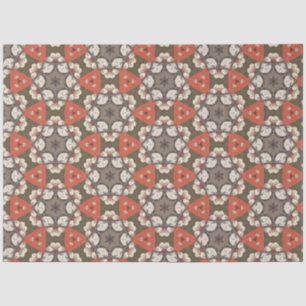 Japanese design in red and gray circle pattern tissue paper