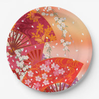 Japanese design party paper plates