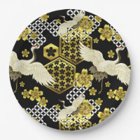 Japanese design party paper plates