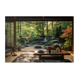 Japanese Desk and a Garden Acrylic Wall Art
