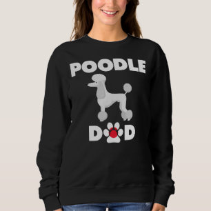 Japanese Dog Poodle Dad Fitted Sweatshirt