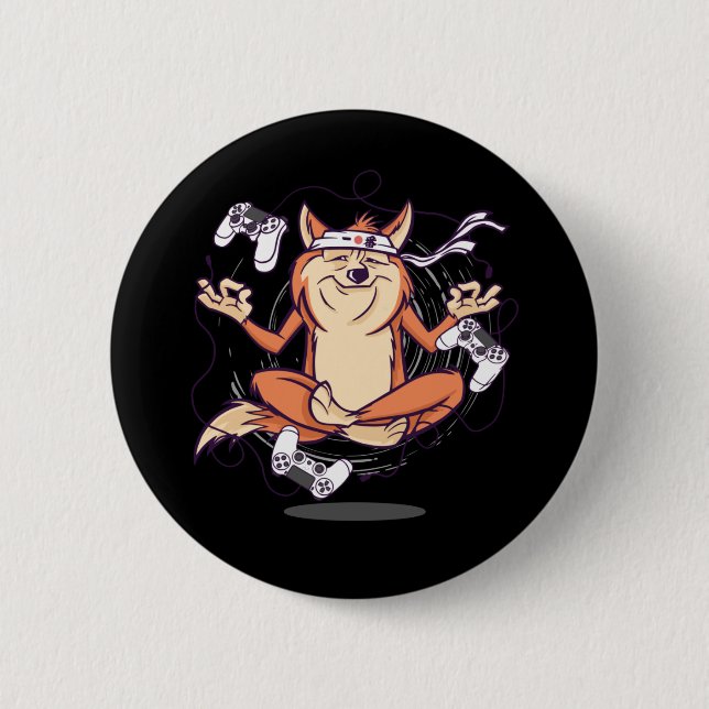 Japanese Dog Shiba Inu Gaming Button (Front)