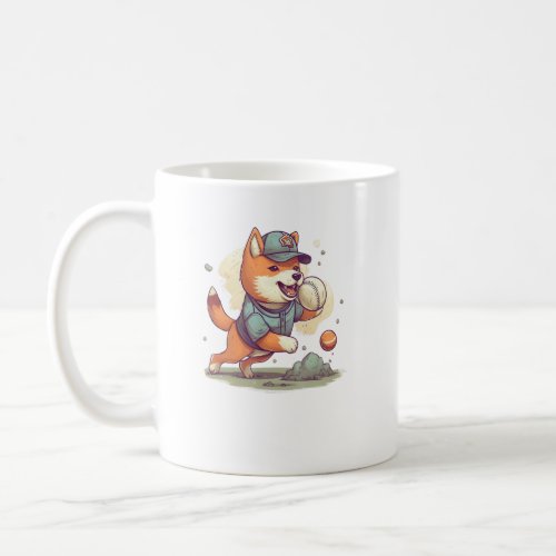 Japanese Dog Shiba Inu Sport Baseball 1  Coffee Mug
