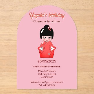 Japanese doll  birthday party