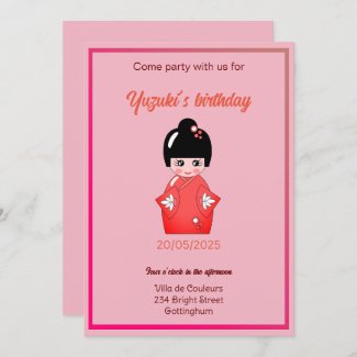 Japanese doll  birthday party