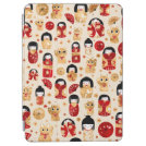 Japanese Dolls - Kokeshi and Maneki Neko Cats iPad Air Cover Japanese Dolls - Kokeshi and Maneki Neko Cats iPad Air Cover