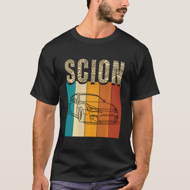 Japanese Domestic Market Scion Fr-S Car Retro Vint T-Shirt (Front)