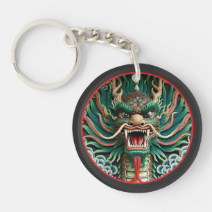Japanese Dragon and Shinto-Buddhist traditions Keychain