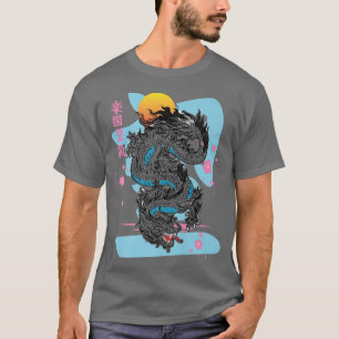 Japanese Dragon Asian E-Girl Demon Spirit Cherry B T-Shirt